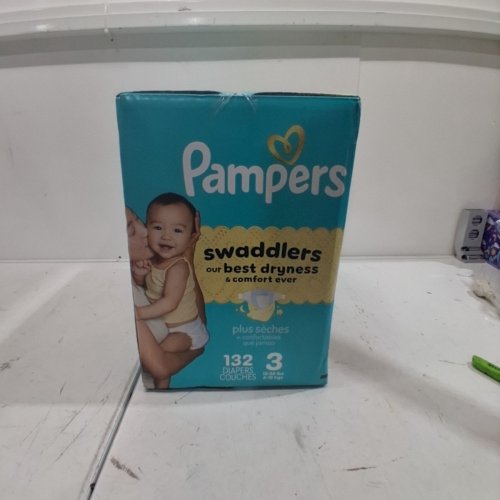 132PK PAMPERS SWADDLERS DIAPERS - SIZE 3 (1326LB) image 3