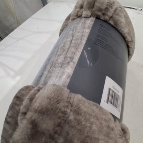 HOMETRENDS LUXURY PLUSH MELANGE THROW BLANKET - 50" X 60" - GREY (MODEL: HTF9201422C) image 4