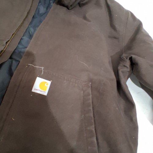 CARHARTT ACTIVE HOODED JACKET - EXTRA LARGE - DARK BROWN image 3