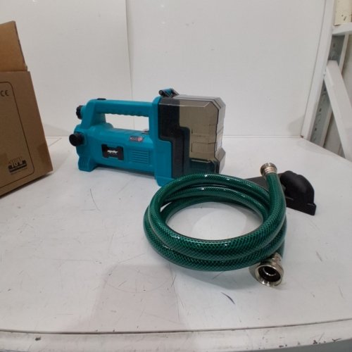 **TOOL ONLY** DANERO BRUSHLESS WATER TRANSFER PUMP - 540GPH / USES 18V BATTERY - BLUE - (MODEL: MFBRWP03) image 2