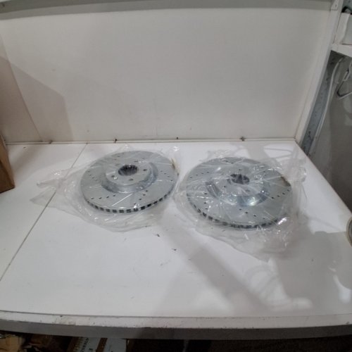 2PC FRONT DRILLED AND SLOTTED BRAKE ROTORS - FITS SELECT MODELS (STYLE: JBR1902XL / JBR1902XR) image 2