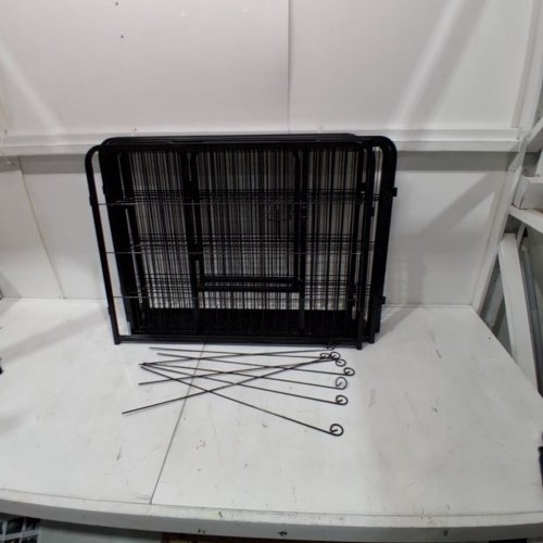 BESTPET 8-PANEL HEAVY DUTY PET PLAYPEN - OUTDOOR OR INDOOR EXERCISE PEN FOR CATS, DOGS - 24" X 31" EACH - BLACK (MODEL: HP2432-8-BLACK) image 2