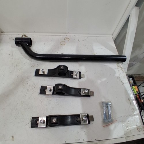 BLACK POLY-COATED ADJUSTABLE TRAILER FENDER MOUNTING BRACKET - 30" - BLACK image 3