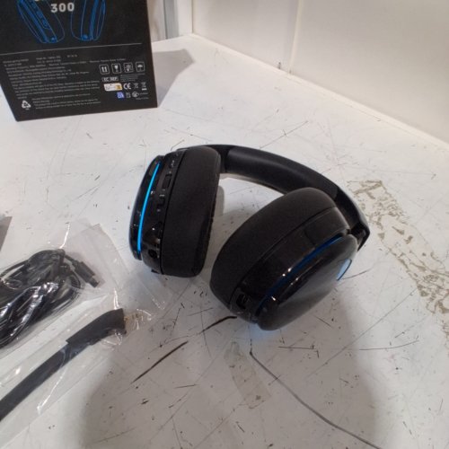 GTHEOS CAPTAIN 300 WIRELESS BLUETOOTH GAMING HEADSET - OVER EAR HEADPHONES WITH DETACHABLE NOISE CANCELING MICROPHONE - BLACK image 2