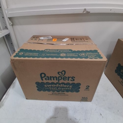 186PK PAMPERS SWADDLERS DISPOSABLE DIAPERS - SIZE 2 image 2