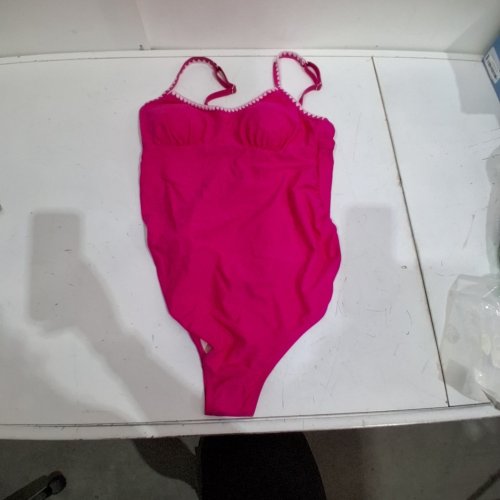 WOMEN'S CUPSHE FASHION LACE SWIMSUIT COLLAR UNDERWIRE SWIMSUIT - LARGE - PINK image 2
