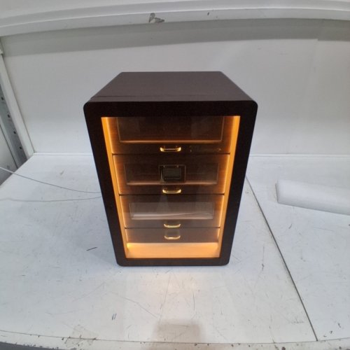 MARVERO DESKTOP CIGAR HUMIDOR CABINET - HOLDS 200 CIGARS - WALNUT (MODEL: CIGAR-15-UK) image 5