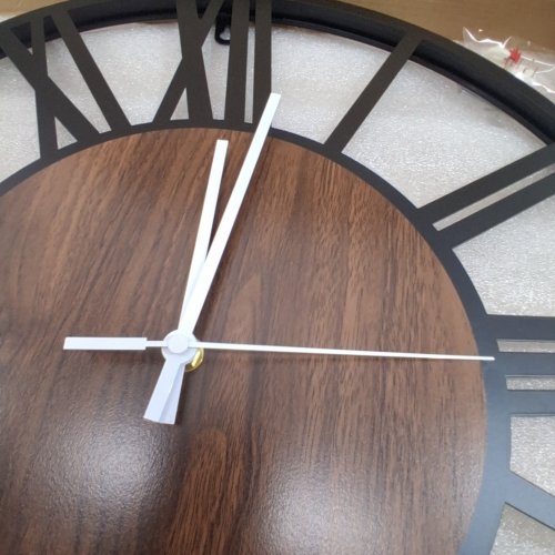 LEIKE DECORATIVE WALL CLOCK WITH LED BACKLIGHT - 20" - BLACK/BROWN image 2