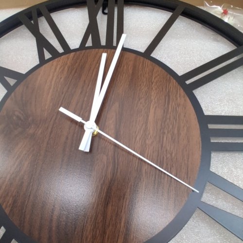 LEIKE DECORATIVE WALL CLOCK WITH LED BACKLIGHT - 20" - BLACK/BROWN image 3