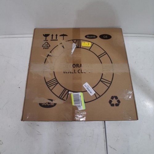 LEIKE DECORATIVE WALL CLOCK WITH LED BACKLIGHT - 20" - BLACK/BROWN image 6