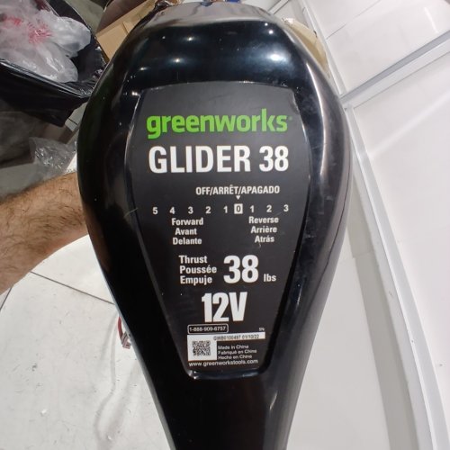 GREENWORKS TROLLING MOTOR - 12V - 38LBS - 5 FORWARD SPEEDS - 3 REVERSE SPEEDS - 1400 TO 1650RPM - BLACK (MODEL: 9000802) image 2