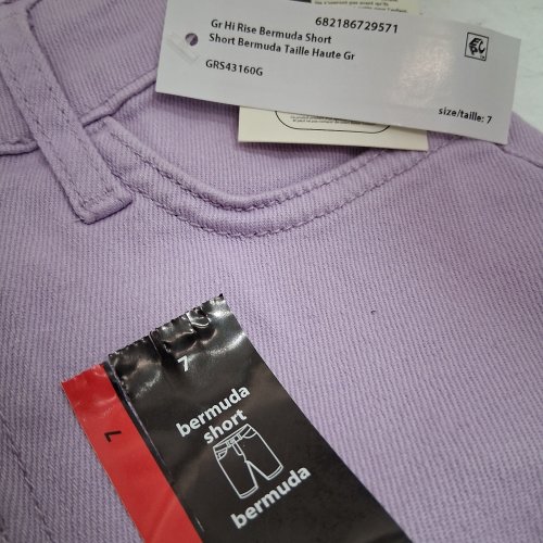 GIRLS' GEORGE HI RISE BERMUDA SHORTS - SIZE 7 - LAVENDER PURPLE (STYLE: GRS43160G) image 2