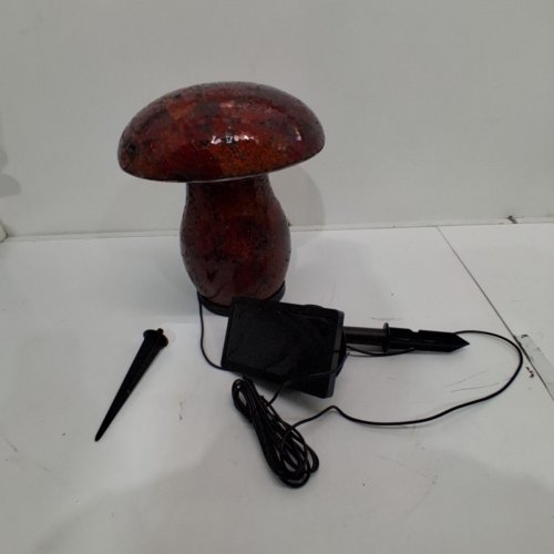 AURORA LIGHTING SOLAR MOSAIC MUSHROOM LIGHT - 10" - RED (MODEL : 1938047) image 2