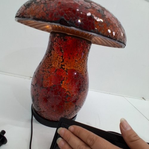 AURORA LIGHTING SOLAR MOSAIC MUSHROOM LIGHT - 10" - RED (MODEL : 1938047) image 3