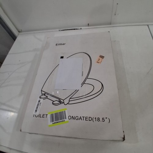EILLBAR ELONGATED OVAL(OBLONG) TOILET SEAT WITH SOFT CLOSE - 18.5" - WHITE image 3