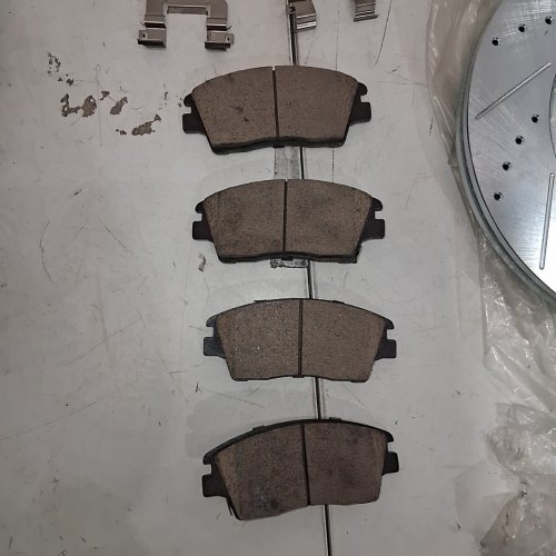 2PK DETROIT AXLE DRILLED SLOTTED BRAKE ROTOR BRAKE PAD KIT FOR KIA SOUL/SELTOS - (MODEL: S-800016) image 7