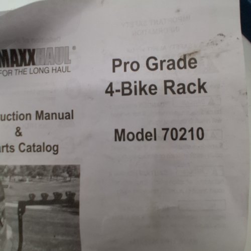MAXXHAUL 4-BIKE DELUXE HITCH MOUNT RACK - 32" - 150LB CAP - BLACK (MODEL: 70210) image 5
