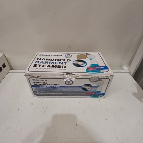 BEAUTURAL HANDHELD CLOTHING STEAMER WITH 30-SECOND HEAT UP & 8.79OZ WATER TANK - 1200W - AQUA/WHITE (MODEL: 722NA-0001) image 4