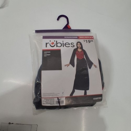 RUBIES VAMPIRE COSTUME DRESS - SMALL (4-6) - RED AND BLACK (STYLE: VAMPIRE) image 2