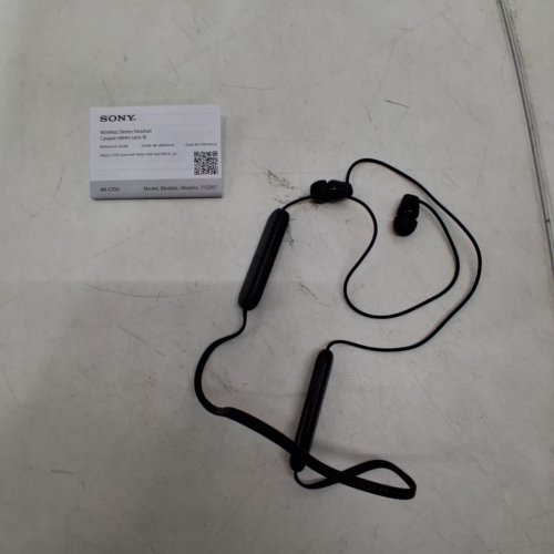 SONY WI-C100 WIRELESS IN-EAR BLUETOOTH HEADPHONES WITH BUILT-IN MICROPHONE - BLACK (MODEL: YY2957) image 3