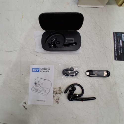 LDAS ELECTRONICS BLUETOOTH G7 WIRELESS HEADSET WITH 500MAH CHARGING CASE AND BUILT-IN MICROPHONE - BLACK image 4