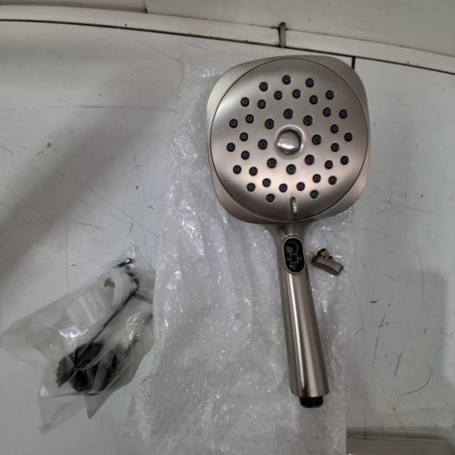 MOEN RONAN SINGLE HANDLE MODERN SHOWER FAUCET WITH SQUARE HANDHAELD RAIN SHOWER HEAD- 1.75 GPM - BRUSHED NICKEL (MODEL: 82023SRN) image 5