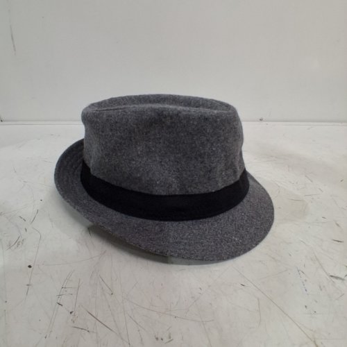 MEN'S ESQUIRLA MANHATTAN STRUCTURED TRILBY FEDORA HAT - 60CM - GREY image 2
