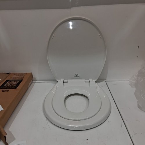 BEMIS LITTLE2BIG ROUND SLOW CLOSE TOILET SEAT WITH BUILT-IN TODDLER POTTY TRAINING SEAT - 17" - WHITE (MODEL: 981SLOW 000) image 2