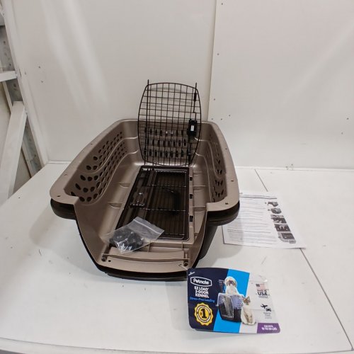 PETMATE EZ LOAD 2 DOOR PET CARRIER KENNEL - 19" , FOR PETS 10-20LBS - COFFEE image 3