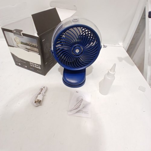 PORTABLE CLIP-ON FAN WITH MISTING MODES - 10W - BLUE (MODEL: S55) image 4