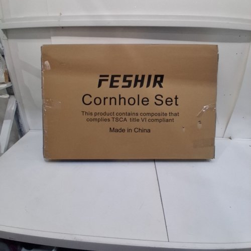 FESHIR CORNHOLE BOARD SET WITH BEAN BAGS AND CARRY CASE - 2FT X 3FT - BLACK/RED (MODEL:CH401) image 6