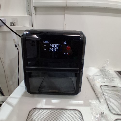 CHEFMAN 6-IN-1 DIGITAL ROTISSERIE AIR FRYER OVEN & DEHYDRATOR WITH TOUCHSCREEN & DISHWASHER SAFE ACCESSORIES - 12QT CAPACITY, 1700W - BLACK (MODEL: RJ38-RDO-V12-CA) image 2