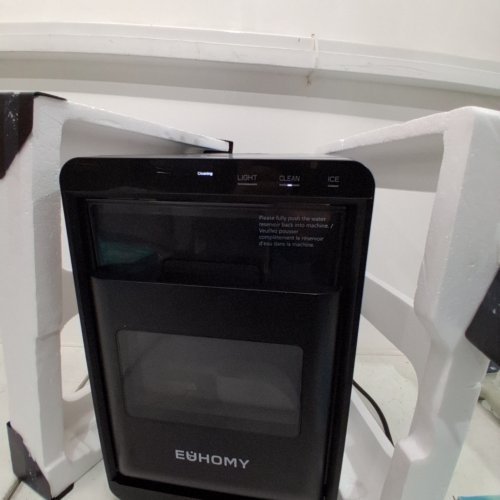 EUHOMY SELF-CLEANING COUNTERTOP NUGGET ICE MAKER - 40LBS/24H - BLACK (MODEL: IM017-NBL-CAEH) image 2