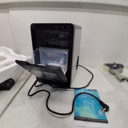 EUHOMY SELF-CLEANING COUNTERTOP NUGGET ICE MAKER - 40LBS/24H - BLACK (MODEL: IM017-NBL-CAEH) image 3