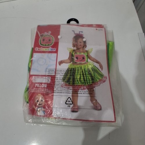 2PC GIRLS DISGUISE COCOMELON COSTUME - SIZE 2T - GREEN/PINK image 2