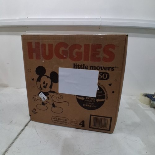 144PK HUGGIES LITTLE MOVERS DIAPERS, SIZE 4 image 2