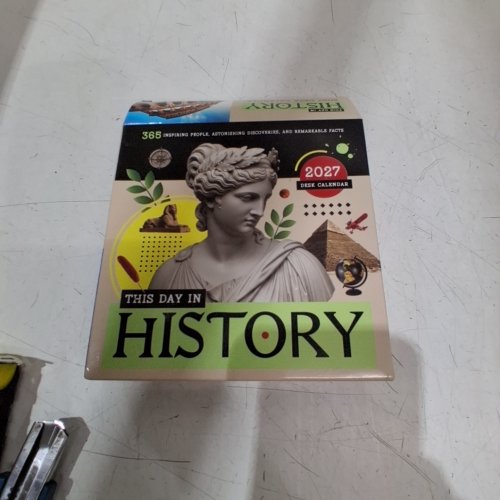 THIS DAY IN HISTORY 2027 DESK CALENDAR - 5" - WHITE image 2