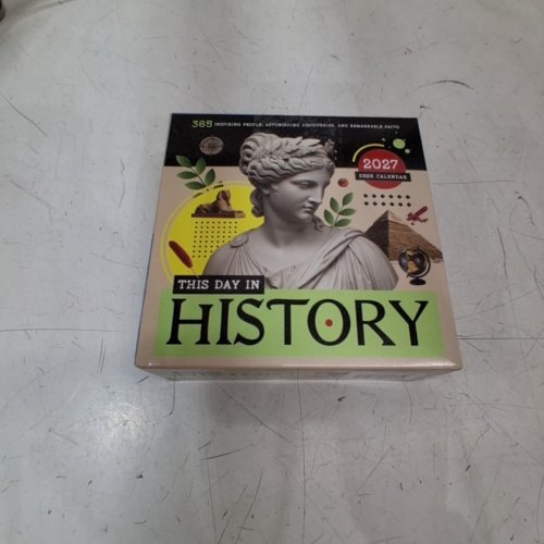 THIS DAY IN HISTORY 2027 DESK CALENDAR - 5" - WHITE image 4