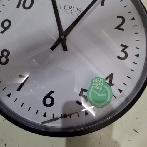 LA CROSSE TECHNOLOGY COMMERCIAL ANALOG WALL CLOCK - 14" - BLACK - (MODEL:404-2636-INT) image 3