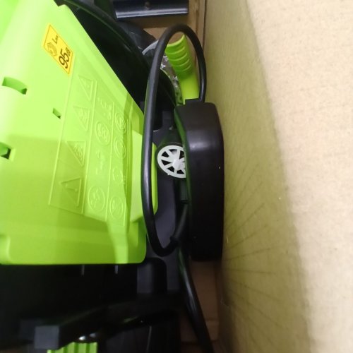 STEELITE CORDED ELECTRIC LAWN MOWER WITH 5-POSITION HEIGHT ADJUSTMENT-14"- 1300W WITH 30L GRASS COLLECTION BAG-GREEN/BLACK-(MODEL:DG596) image 3