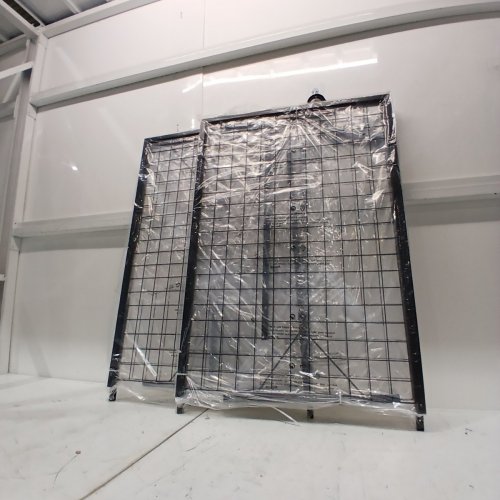 2PK GRID WALL PANELS TOWERS WITH T-BASE STANDS / CLIPS & HOOKS - 2FT X 5.6FT - BLACK (MODEL: YD0024) image 2