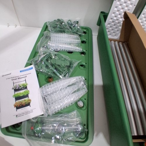 GROWELL 3-TIER HYDROPONICS GROWING SYSTEM WITH 3 LED GROW LIGHTS AND AUTO CIRCULATING WATER PUMP - 42L - GREEN - (MODEL: HS12) image 8