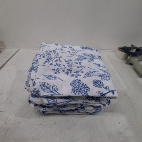 3PC JOLUSERE DUVET COVER SET - QUEEN - FLORAL BLUE\WHITE image 4