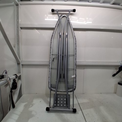 BKTD FULL SIZE FOLDABLE IRONING BOARD WITH IRON REST - 48" X 15" - SILVER/GREY/WHITE PATTERN - ‎(MODEL: ‎STB-2025-L) image 4