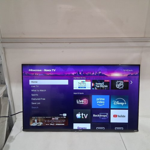 HISENSE 4K UHD HDR LRD ROKU SMART TV - 43" - BLACK (MODEL: 43R63N) image 2
