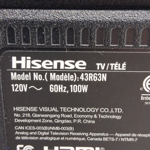 HISENSE 4K UHD HDR LRD ROKU SMART TV - 43" - BLACK (MODEL: 43R63N) image 8