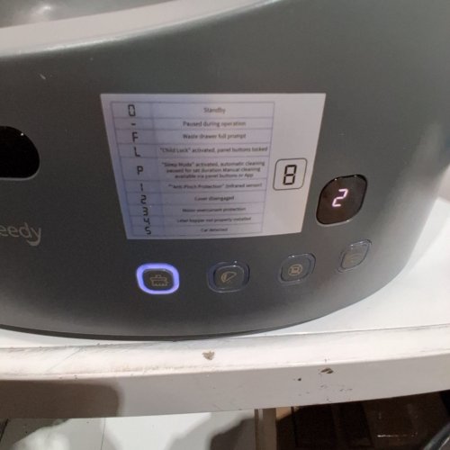 FEELNEEDY OPEN-TOP SMART SELF CLEANING LITTER BOX AUTOMATIC CAT LITTER BOX WITH APP CONTROL, ODOR CONTROL, SAFETY SENSOR - 22LB MAX - DARK GREY (MODEL: 4075B) image 2