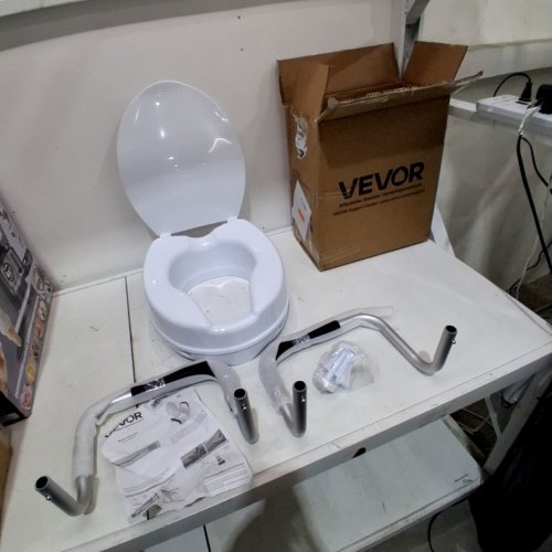 VEVOR RAISED TOILET SEAT - 5" - WHITE (MODEL: SC7060H) image 2