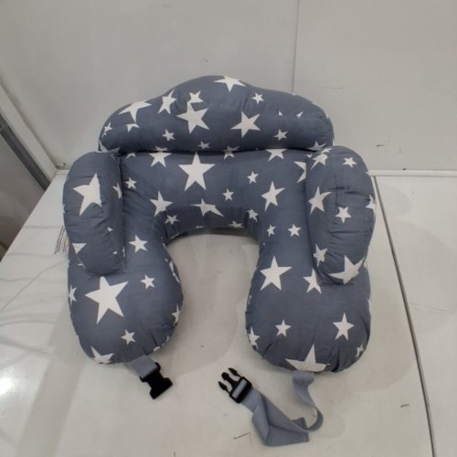 CHILLING HOME NURSING PILLOW FOR BREASTFEEDING LARGE ADJUSTABLE - 26" X 20" X 19.5" - GREY/WHITE image 3