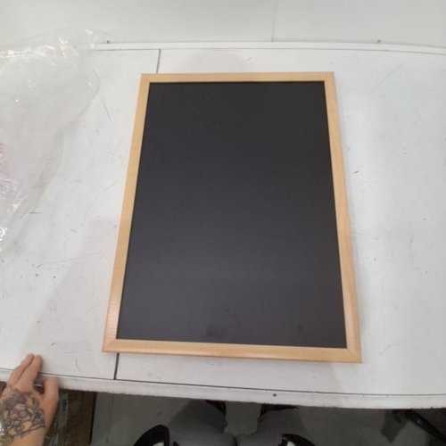 U BRANDS OAK FRAMED CHALKBOARD - 17" X 23' - NATURAL/BLACK image 2